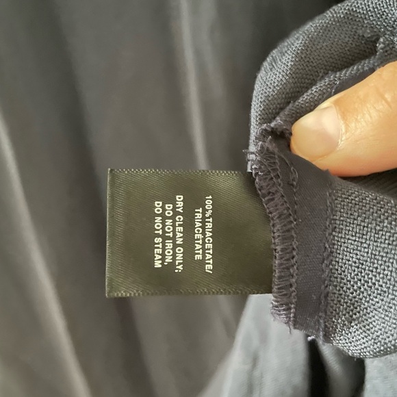 Lafayette 148 New York Split Neck Navy Shift Maxi Dress Career 2X - Picture 5 of 6